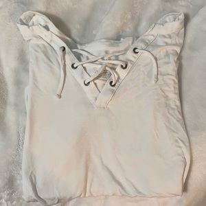 American Eagle “Soft and Sexy” Cross Neck Tee